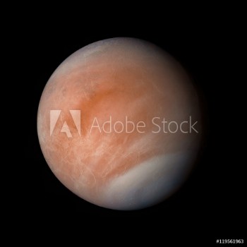 Picture of Venus Solar system planet on black background 3d rendering Elements of this image furnished by NASA